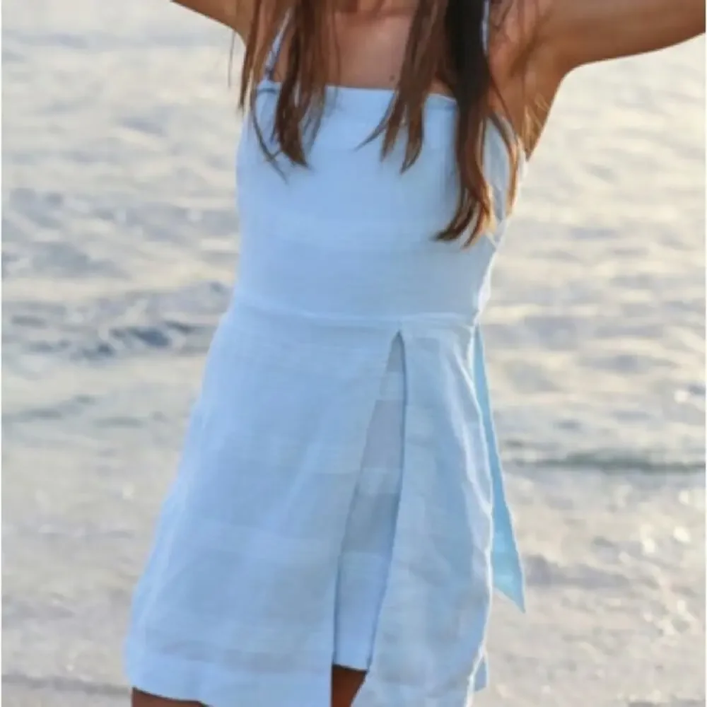 Free People Light Blue Romper (back is even cuter than the front) Small V0427